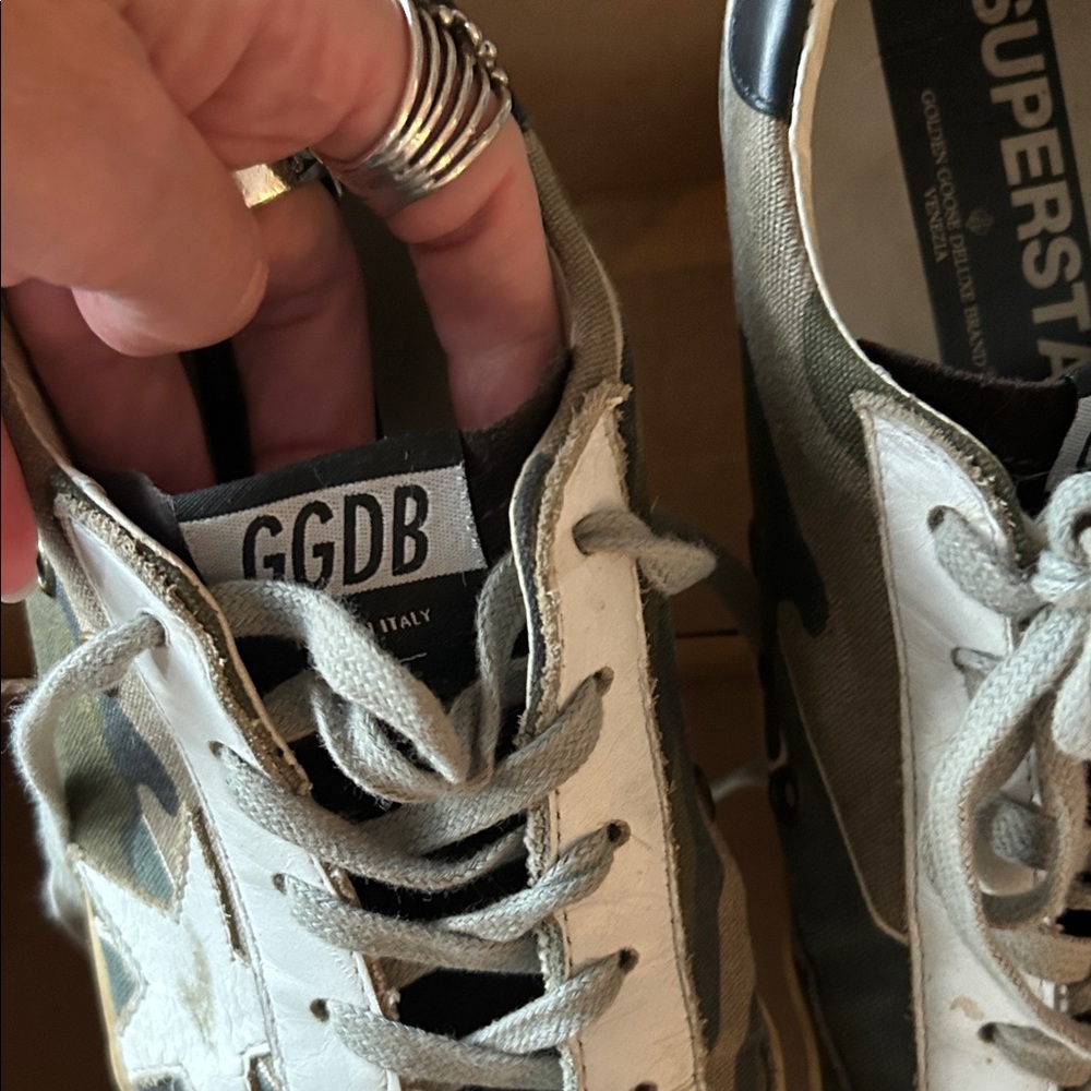 Golden Goose Superstar Camouflage Lace-Up Sneakers - Picture 3 of 12